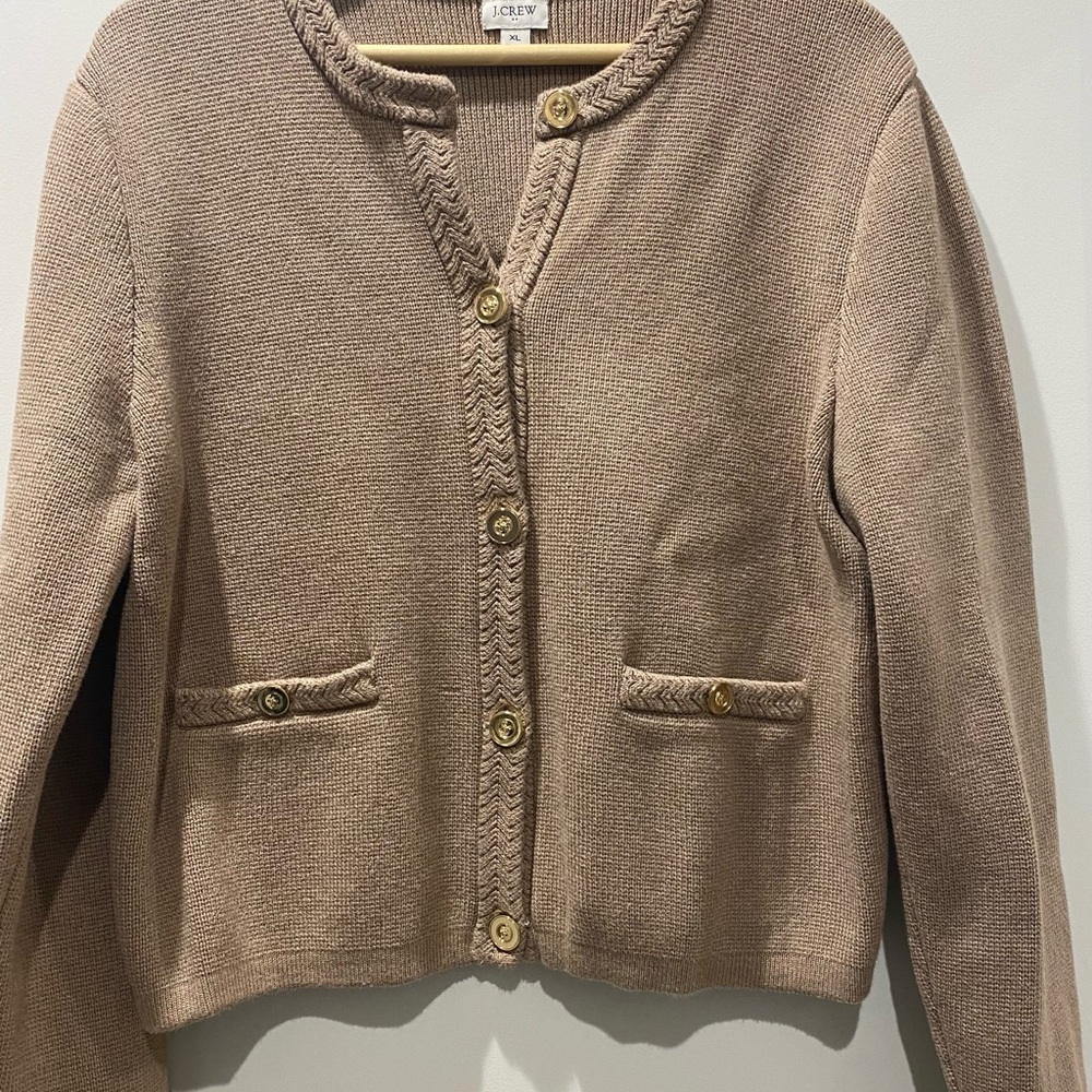 J. Crew Women's Cardigan in Classic Tan
